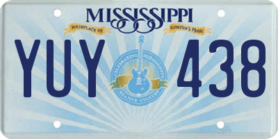 MS license plate YUY438