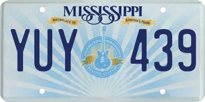 MS license plate YUY439