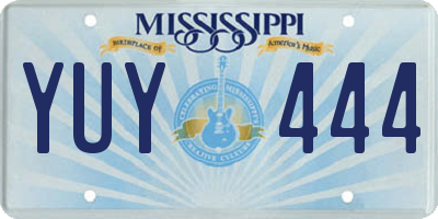 MS license plate YUY444