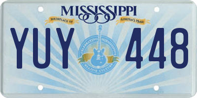 MS license plate YUY448