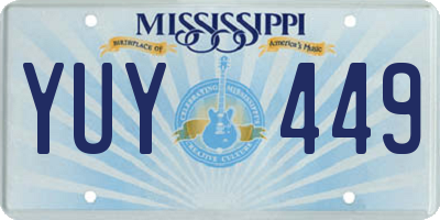 MS license plate YUY449