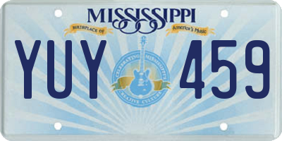 MS license plate YUY459
