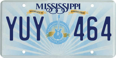 MS license plate YUY464