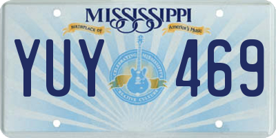MS license plate YUY469