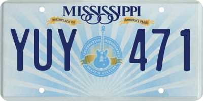 MS license plate YUY471