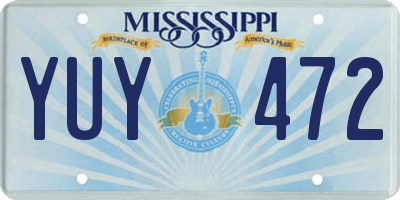 MS license plate YUY472