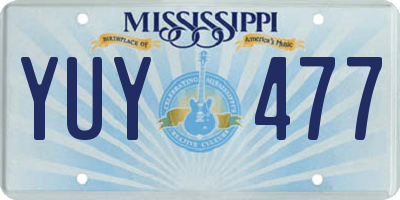 MS license plate YUY477