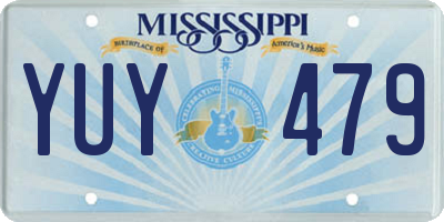 MS license plate YUY479