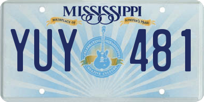 MS license plate YUY481