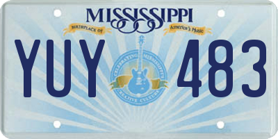 MS license plate YUY483