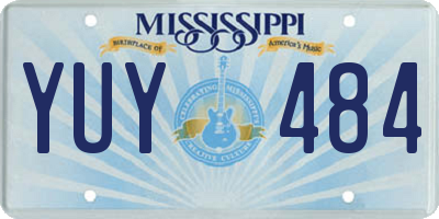 MS license plate YUY484