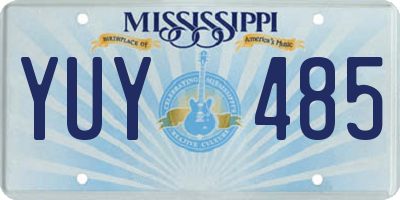 MS license plate YUY485