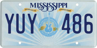MS license plate YUY486