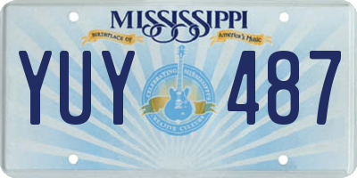 MS license plate YUY487