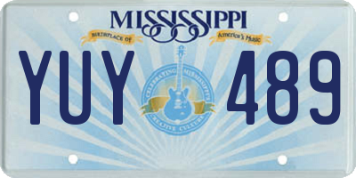 MS license plate YUY489