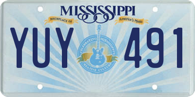 MS license plate YUY491