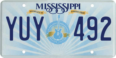 MS license plate YUY492