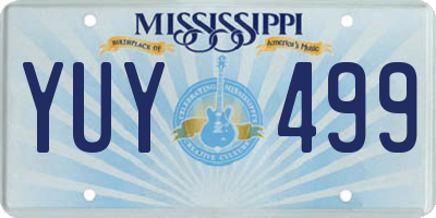 MS license plate YUY499