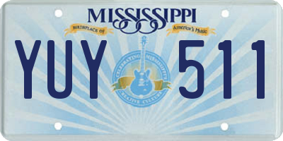 MS license plate YUY511