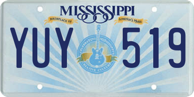 MS license plate YUY519