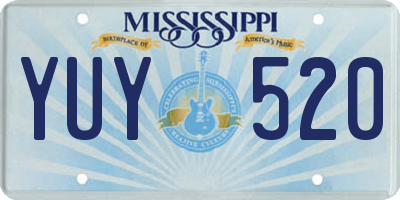 MS license plate YUY520