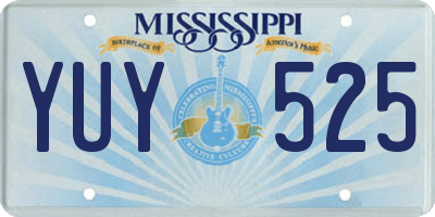 MS license plate YUY525