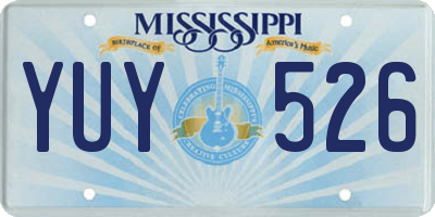 MS license plate YUY526