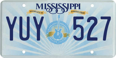 MS license plate YUY527