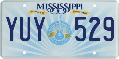 MS license plate YUY529