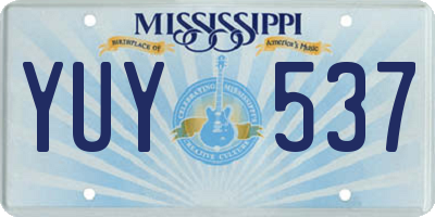 MS license plate YUY537