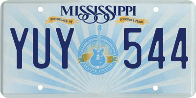 MS license plate YUY544