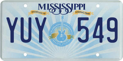 MS license plate YUY549