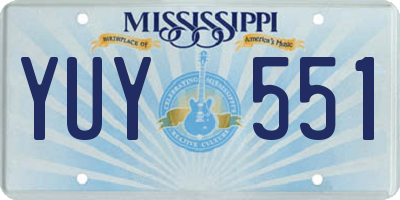 MS license plate YUY551
