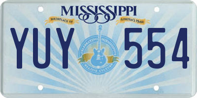 MS license plate YUY554