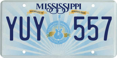 MS license plate YUY557