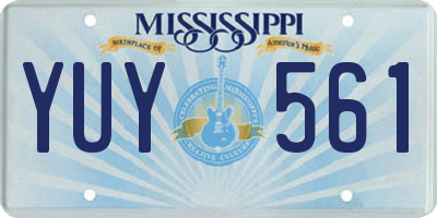 MS license plate YUY561