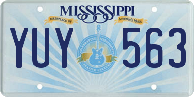 MS license plate YUY563