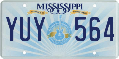 MS license plate YUY564