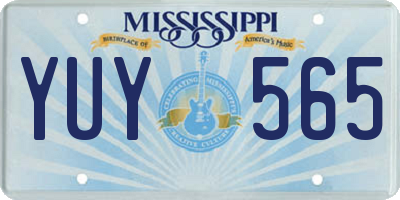 MS license plate YUY565