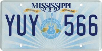 MS license plate YUY566