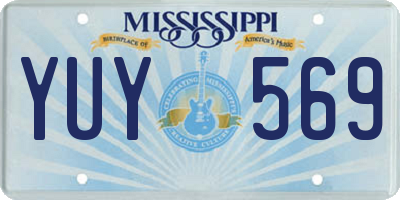 MS license plate YUY569
