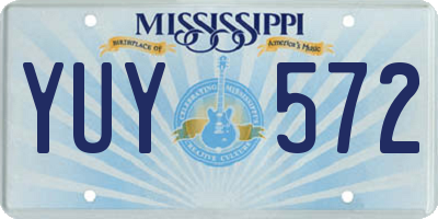 MS license plate YUY572