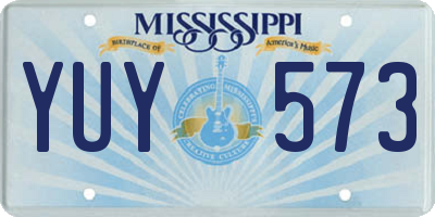 MS license plate YUY573