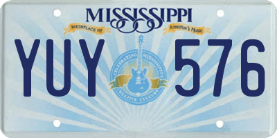 MS license plate YUY576