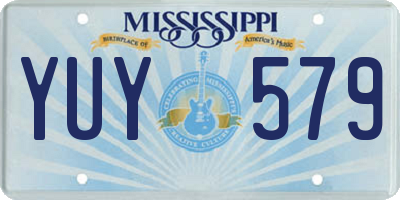 MS license plate YUY579