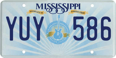 MS license plate YUY586