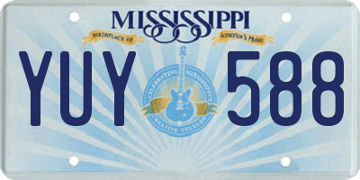 MS license plate YUY588
