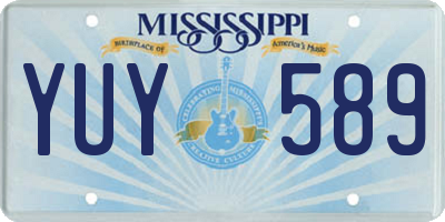 MS license plate YUY589