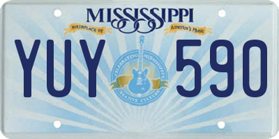 MS license plate YUY590