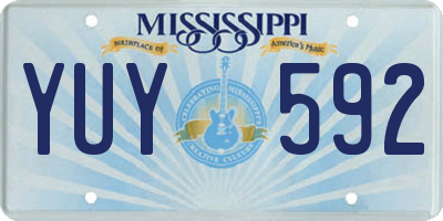 MS license plate YUY592